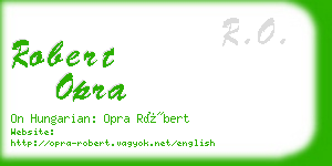 robert opra business card